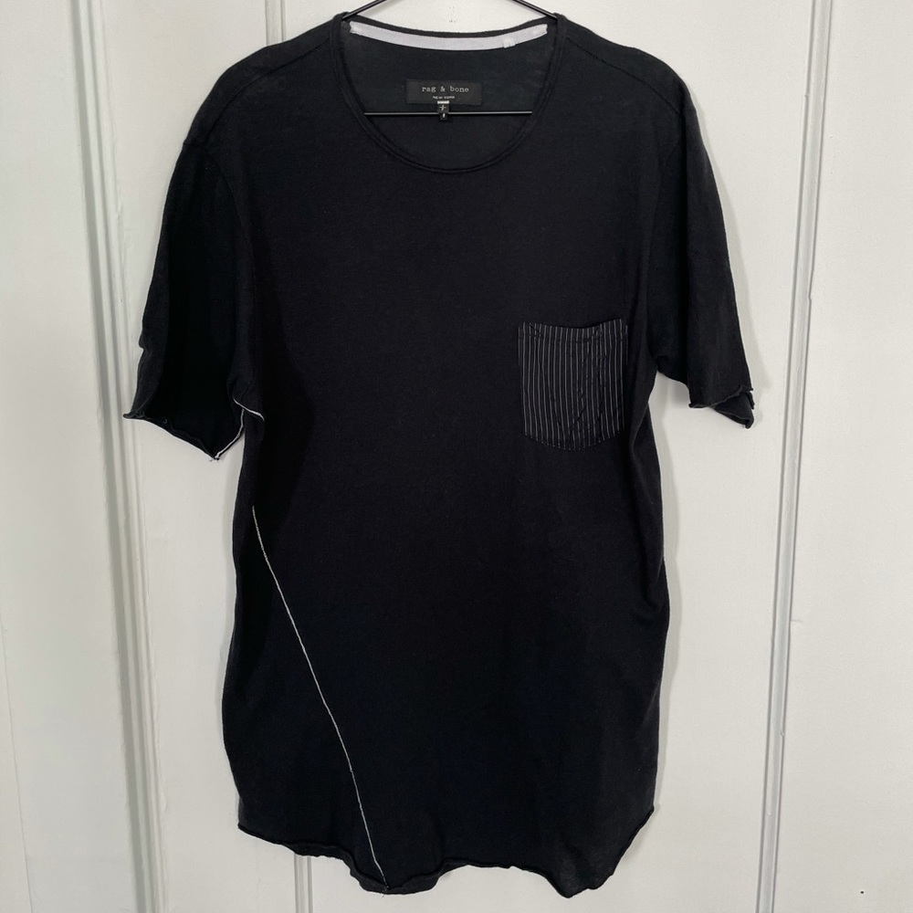 Rag&Bone Black Asymmetrical Teeshirt